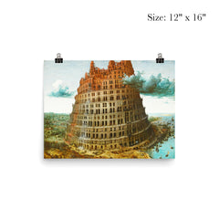 The Tower of Babel by Pieter Bruegel the Elder, 1563 poster 3