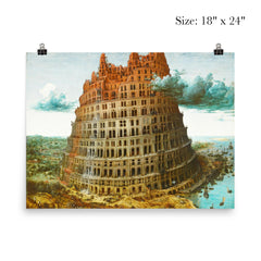 The Tower of Babel by Pieter Bruegel the Elder, 1563 poster 5