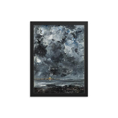 The Town by August Strindberg, 1903 framed print on a plain backdrop in size 12"x16".