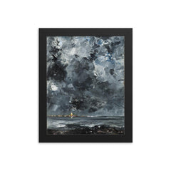 The Town by August Strindberg, 1903 framed print on a plain backdrop in size 8"x10".