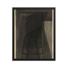 The Trap by Arend Hendriks, 1930s framed print on a plain backdrop in size 16"x20".