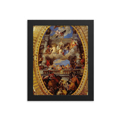 The Triumph of Venice by Paolo Veronese framed print on a plain backdrop in size 8"x10".
