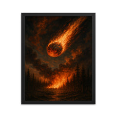 The Tunguska event framed print on a plain backdrop in size 16"x20".
