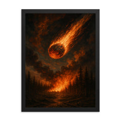 The Tunguska event framed print on a plain backdrop in size 18"x24".