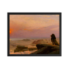 The Two Majesties by Jean-Léon Gérôme, 1883 framed print on a plain backdrop in size 16"x20".