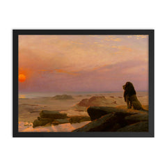 The Two Majesties by Jean-Léon Gérôme, 1883 framed print on a plain backdrop in size 18"x24".