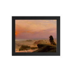 The Two Majesties by Jean-Léon Gérôme, 1883 framed print on a plain backdrop in size 8"x10".