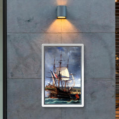 The Vétéran Fleeing into the Shallow Waters of Concarneau by Michel Bouquet, c. 1861 poster 2