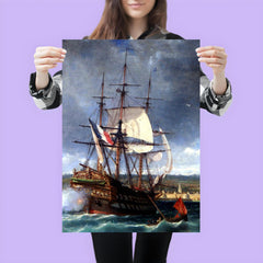 The Vétéran Fleeing into the Shallow Waters of Concarneau by Michel Bouquet, c. 1861 poster 3