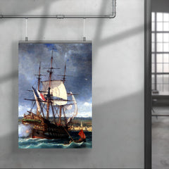 The Vétéran Fleeing into the Shallow Waters of Concarneau by Michel Bouquet, c. 1861 poster 4