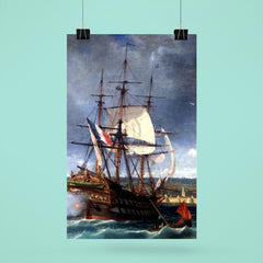 The Vétéran Fleeing into the Shallow Waters of Concarneau by Michel Bouquet, c. 1861 poster 6