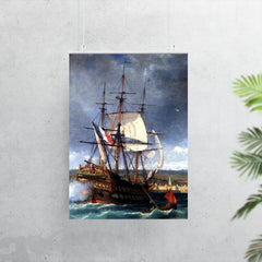 The Vétéran Fleeing into the Shallow Waters of Concarneau by Michel Bouquet, c. 1861 poster 7