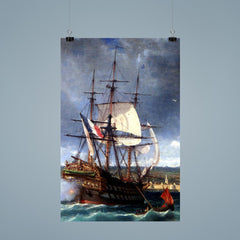 The Vétéran Fleeing into the Shallow Waters of Concarneau by Michel Bouquet, c. 1861 poster 9