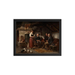 The Veterans by Bengt Nordenberg, 1882 framed print on a plain backdrop in size 12"x16".