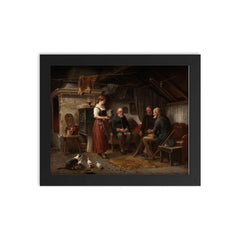 The Veterans by Bengt Nordenberg, 1882 framed print on a plain backdrop in size 8"x10".