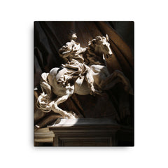 The Vision of Constantine by Gian Lorenzo Bernini canvas print on a plain backdrop in size 16"x20".
