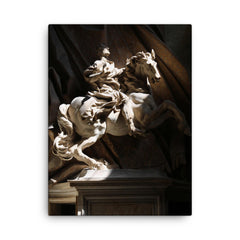 The Vision of Constantine by Gian Lorenzo Bernini canvas print on a plain backdrop in size 18"x24".