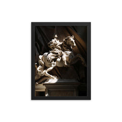 The Vision of Constantine by Gian Lorenzo Bernini framed print on a plain backdrop in size 12"x16".