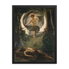 The Vision of Endymion by Edward John Poynter framed print on a plain backdrop in size 18"x24".