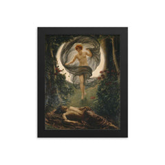 The Vision of Endymion by Edward John Poynter framed print on a plain backdrop in size 8"x10".