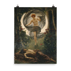 The Vision of Endymion by Edward John Poynter poster on a plain backdrop in size 8"x10".