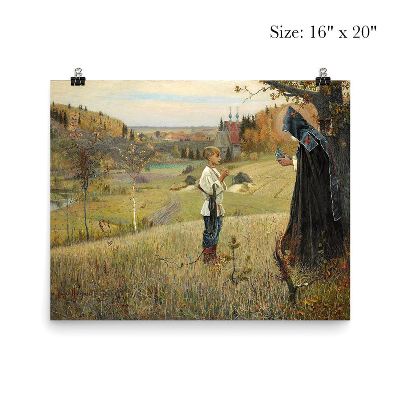 The Vision to the Youth Bartholomew by Mikhail Nesterov poster 2