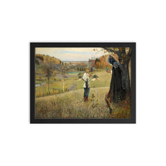 The Vision to the Youth by Mikhail Nesterov, 1889–90 framed print on a plain backdrop in size 12"x16".