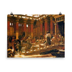 The Visit of the Queen of Sheba to King Solomon by Edward Poynter, 1890 poster on a plain backdrop in size 8"x10".