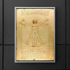 The Vitruvian Man by Leonardo da Vinci poster mockup 5