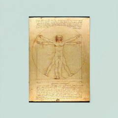 The Vitruvian Man by Leonardo da Vinci poster mockup 8