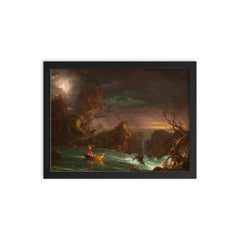 The Voyage of Life - Manhood by Thomas Cole, 1842 framed print on a plain backdrop in size 12"x16".