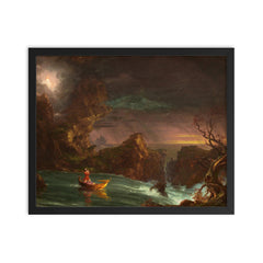 The Voyage of Life - Manhood by Thomas Cole, 1842 framed print on a plain backdrop in size 16"x20".