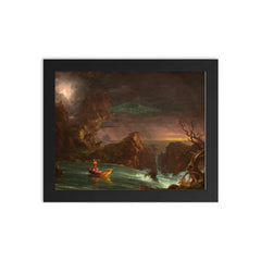 The Voyage of Life - Manhood by Thomas Cole, 1842 framed print on a plain backdrop in size 8"x10".