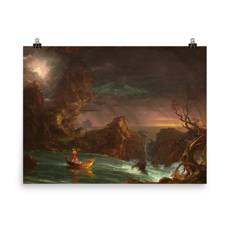 The Voyage of Life - Manhood by Thomas Cole, 1842 poster on a plain backdrop in size 8
