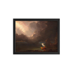 The Voyage of Life: Old Age by Thomas Cole, 1842 framed print on a plain backdrop in size 12"x16".