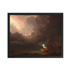 The Voyage of Life: Old Age by Thomas Cole, 1842 framed print on a plain backdrop in size 16"x20".