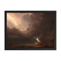 The Voyage of Life: Old Age by Thomas Cole, 1842 framed print on a plain backdrop in size 18"x24".