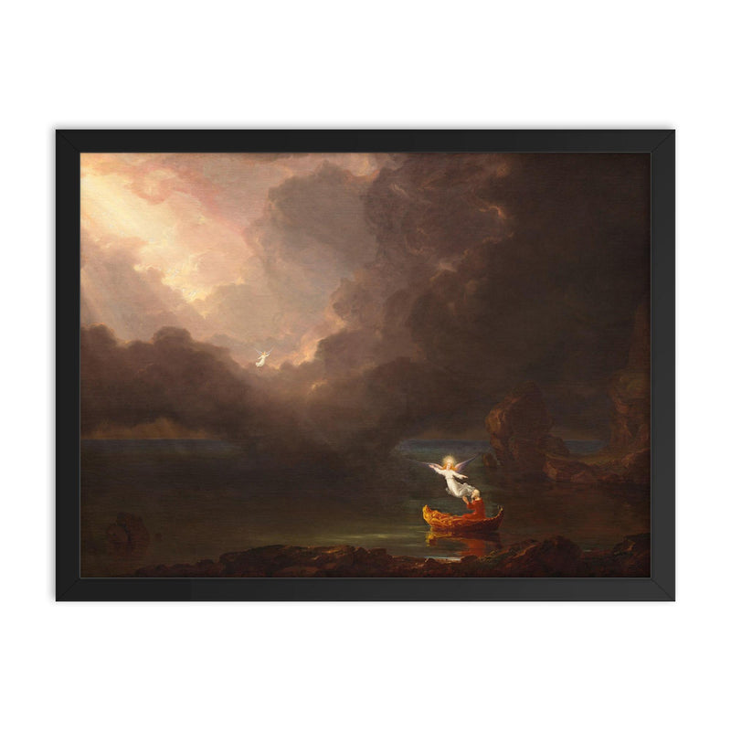 The Voyage of Life: Old Age by Thomas Cole, 1842 framed print on a plain backdrop in size 18