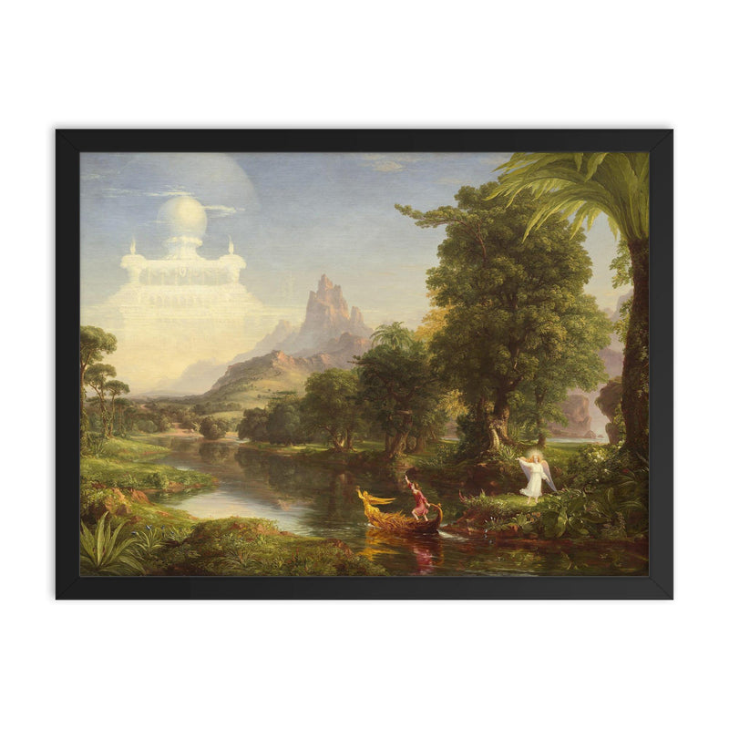 The Voyage of Life: Youth by Thomas Cole, 1842 framed print on a plain backdrop in size 18