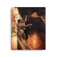 The Waltz by Anders Zorn canvas print on a plain backdrop in size 16"x20".