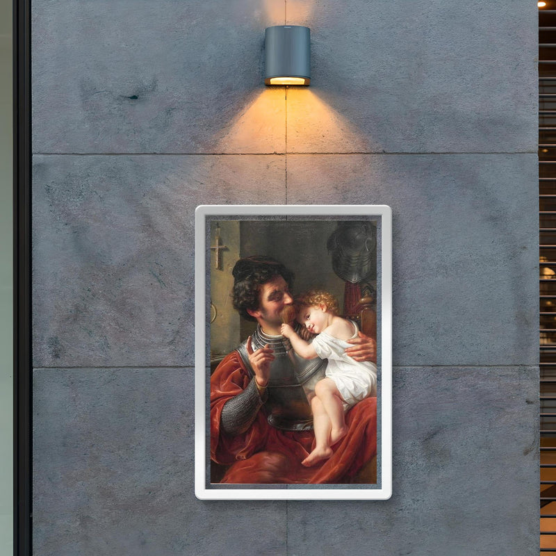 The Warrior and His Child by Theodor Hildebrandt, 1832 poster 2