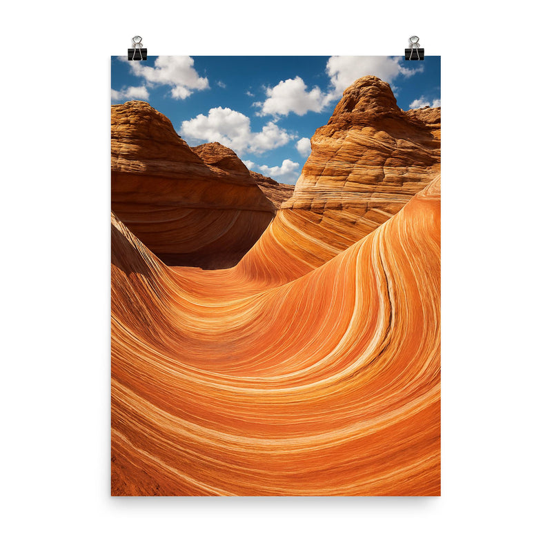 The Wave Coyote Buttes USA poster on a plain backdrop in size 8