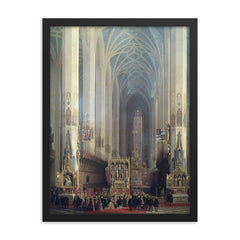 The Wedding of Wilhelm V and Renata of Lorraine by Max Emanuel Ainmiller, 1854 framed print on a plain backdrop in size 18"x24".