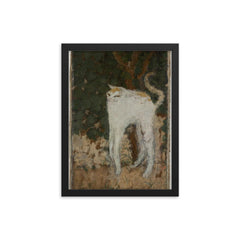 The White Cat by Pierre Bonnard, 1894 framed print on a plain backdrop in size 12"x16".