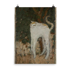 The White Cat by Pierre Bonnard, 1894 poster on a plain backdrop in size 8"x10".