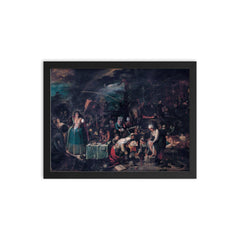 The Witches Sabbath by Frans Francken the Younger, 1607 framed print on a plain backdrop in size 12"x16".