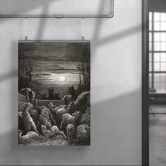 The Wolves and the Sheep by Gustave Dore, 1867 poster 4