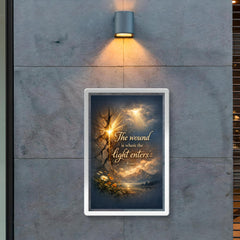 The wound is where the light enters Rumi poster 2