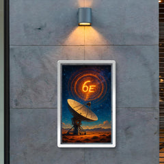The Wow signal over radio telescope desert poster 2