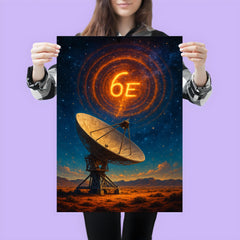 The Wow signal over radio telescope desert poster 3